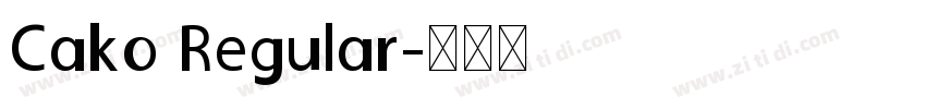 Cako Regular字体转换